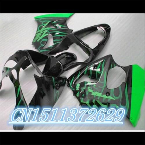 Green black fairing kit FOR KAWASAKI NINJA ZX 6R 636 03 04 ZX-6R 03-04 ZX6R 2003 2004 ZX 6R 03 04 fairings