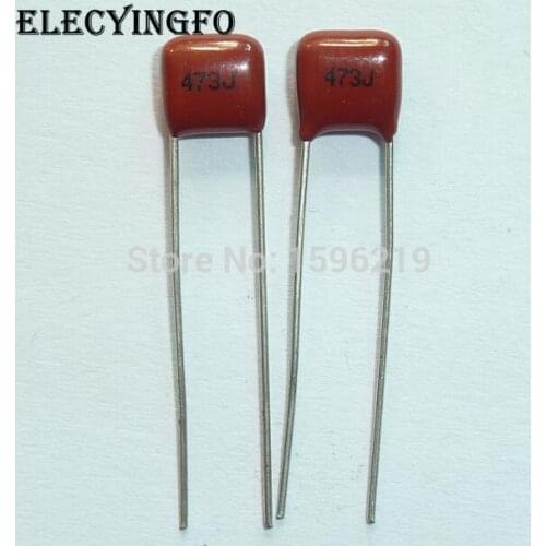 100pcs CBB capacitor 473 100V 473J 0.047uF 47nF P5 CL21 Metallized Polypropylene Film Capacitor