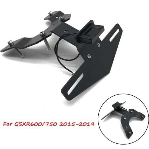 Motorcycle Rear License Plate Holder Frame Bracket with LED Tail Light For Suzuki GSXR600 GSXR750 GSX-R 600/750 2015-2019