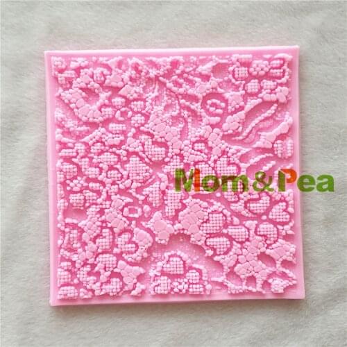 Mom&Pea 1192 Free Shipping Lace Silicone Mold Cake Decoration Fondant Cake 3D Mold Food Grade