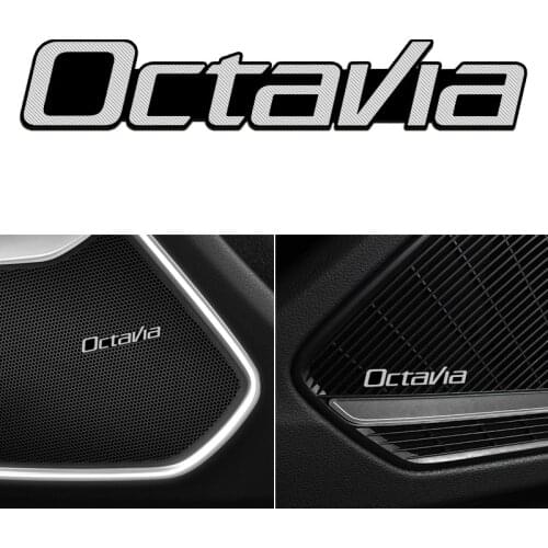 4pcs Modification For skoda octavia fabia rapid yeti Kodiaq aluminum audio decorative stickers modified accessories decoration