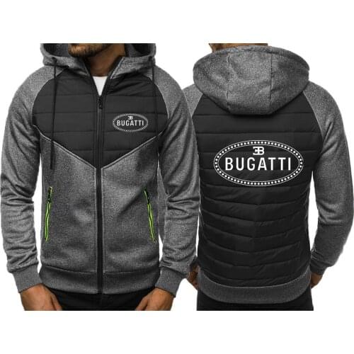 2021 Bugatti Car Logo Fashion Brand Mens Jackets New Men Plus velvet Thickening Jacket Male Casual Hooded Jacket Coats