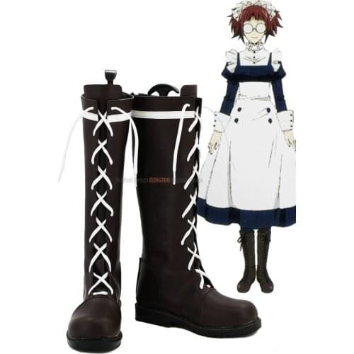 Kuroshitsuji Mey Rin Shoes Cosplay Black Butler Mey Rin Cosplay Boots Shoes Custom Made