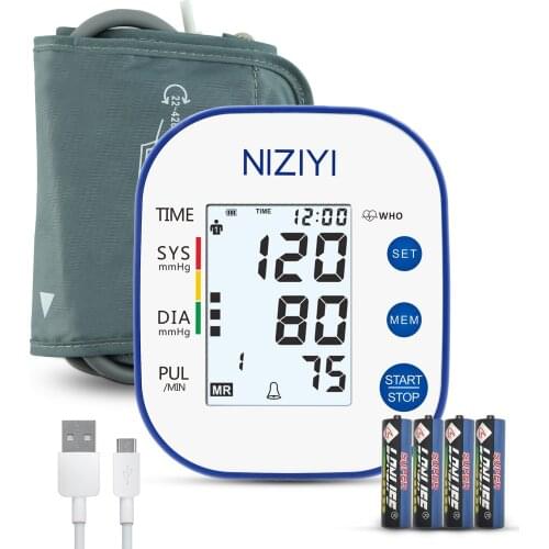 Portable Health Protection Arm Automatic Sphygmomanometer Measuring Arterial Blood Pressure BP Monitor Sphygmometer