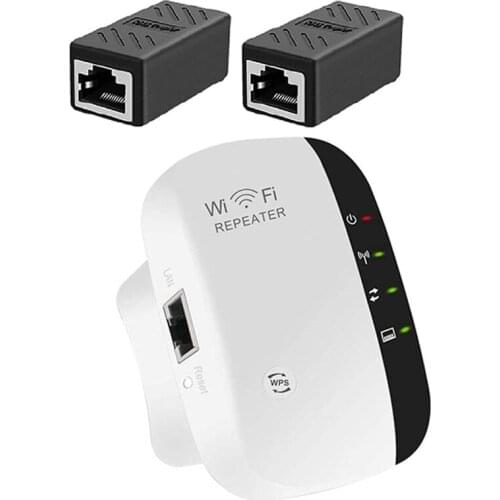 WiFi Range Extender, WiFi Repeater Signal Booster Wireless 2.4G Band Up to 300Mbps UK Plug
