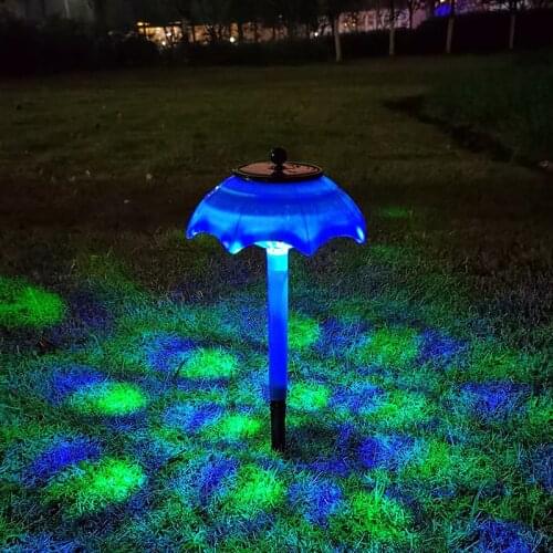 LED Solar Garden Light Outdoor Solar Light Lighting Control Waterproof ABS Mini Umbrella Solar Lawn Light Yard Lawn Decoration