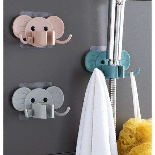 Rotatable Seamless Adhesive Hooks Bathroom Hook Rack Suction Strong Bearing Hook Kitchen Wall Hanger Bathroom Shower Bracket