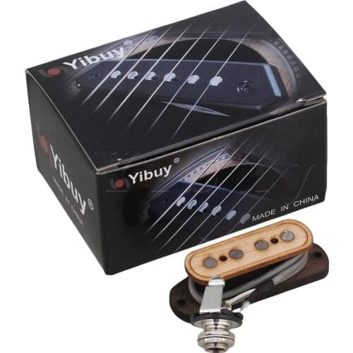 Yibuy 6.35 mm Hole Dia 4 String Bass Pickup for Electric Cigar Box Guitar Wooden