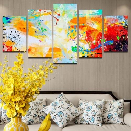 Canvas Painting Wall Art Still Life Painting Abstract Splash Ink Watercolor Painting Decorative Painting Home Decoration Living