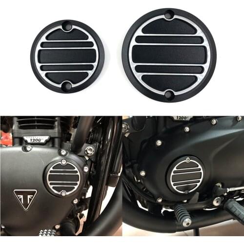 Motorbike Clutch Badge & Acg Inspection Cover For Triumph Street Twin Bonneville T100 T120 Bobber Thruxton Scrambler 2016-2019