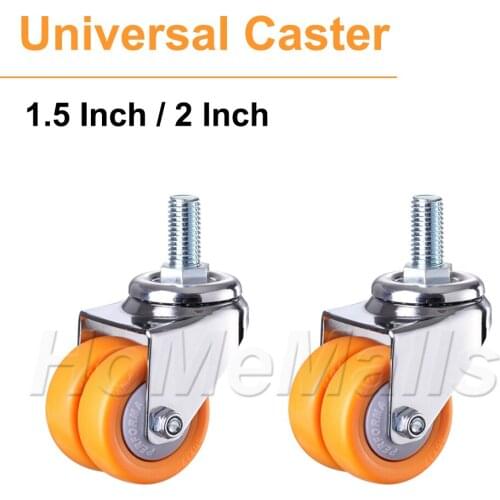 1/2/4pcs 1.5 / 2 inch 360 Degree Swivel Caster Nylon Material Wheels Silent Durable Universal Casters For Workbench or Trolley