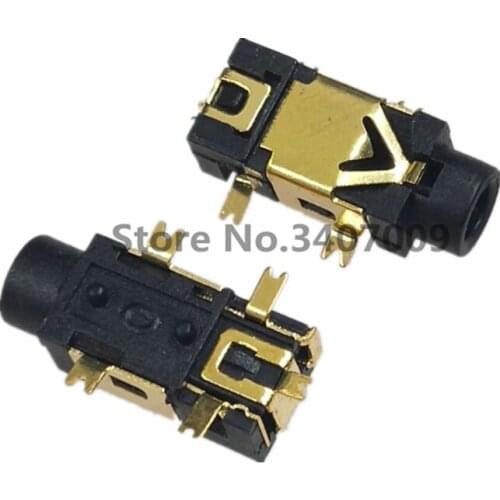 100pcs PJ-209 PJ209 Stereo Jack 2.5mm 2.5 mm Golden Female Headphone Socket
