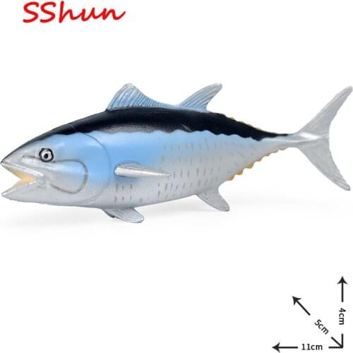 11*5*4cm simulation marine animal model solid static tuna tuna childrens cognitive toy plastic decoration