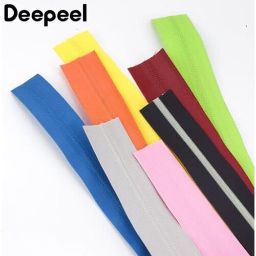 2meter 3# 5# Nylon Coil Waterproof Zipper Color Coded Reverse Zip with Slider DIY Garment Outdoor Bags Sewing Accessories