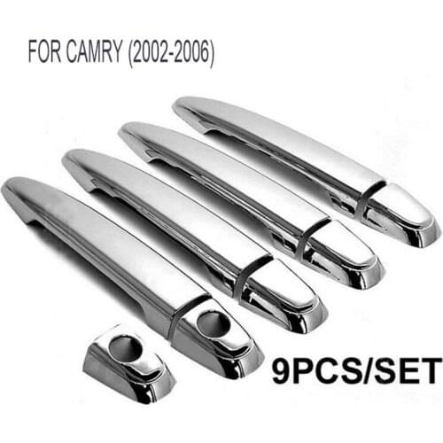 9pcs fit for Camry 2002-2006 ABS carbon fiber Door handle cover trim Door handle bowl decorative covers Sticker car styling