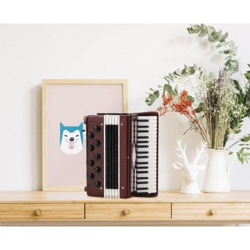 Accordion Model Gift Accessories Portable 1PC Exquisite Dollhouse Plastic Mini Decoration Ornaments Miniature Accordion