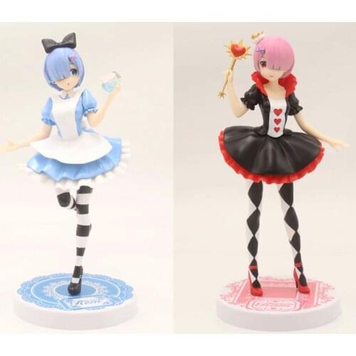 21cm Boxed anime figure Re:Life in a different world from zero Ram/Rem in Wonderland action figure model Toy
