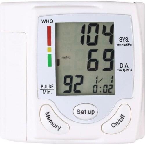 LESHP Automatic Digital LCD Display Wrist Monitor Heart Beat Rate Pulse Meter Measure White Convenient Carry