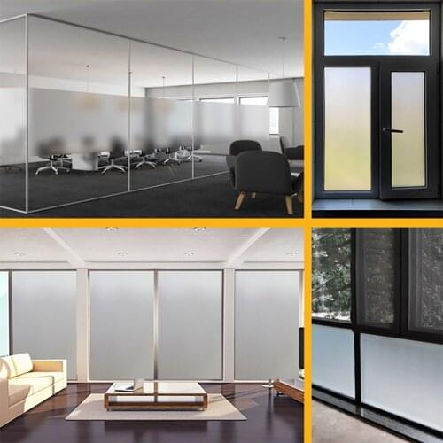 HOHOFILM 10m/20m/30m White Matte Frost Window Film Glass Sticker Privacy House Window Adhesive PET Sticker House Office Roll