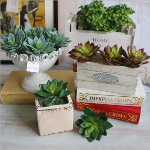 1PC Artificial Succulents Plants Lotus Grass Leaves Landscape Simulation Plant Home Office Fake Flower Decoration A