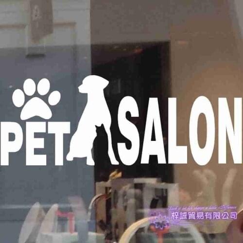 Dog Cat Grooming Salon Pet Shop Sticker Decal Posters Vinyl Wall Art Decals Parede Decor Mural Pet Shop Sticker