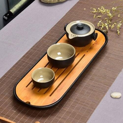Kung Fu Teaware 1 Pot 2 Cup Ceramic Travel Outdoor Office Drinkware Set Portable Chinese Tea Cups Gaiwan Tea Pot Exquisite Gift