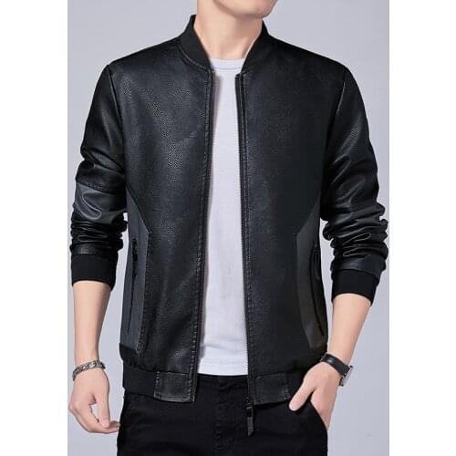 Big Size Black Jackets For Mens Style Oversize Moto Faux Leather Biker Jackets Zipper Coats Autumn Winter Mens Clothing 2021