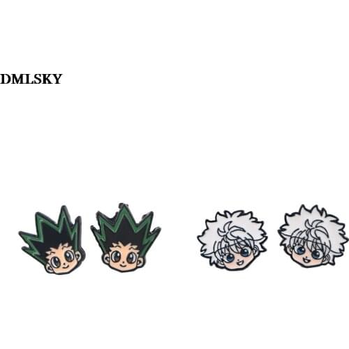 M4768 DMLSKY Fashion Anime Stud Earrings Women and girls charm Earrings Cartoon Jewelry kids Gifts