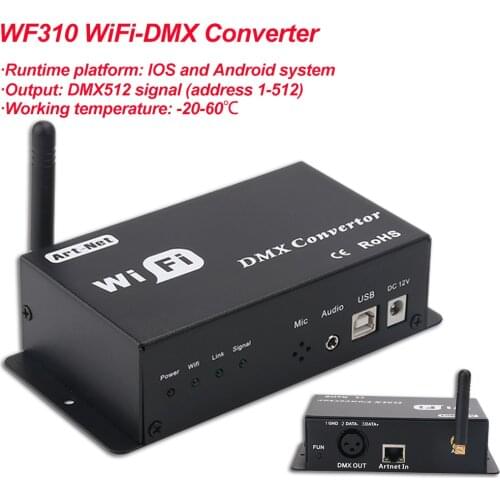 New Stage DJ Effect Lighting WiFi DMX Controller Controlled by Android or IOS System Wifi Multi Point Controller WF310