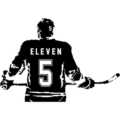 Hockey Vinyl Sticker Custom Name Hockey Decal Hockey Wall Decor Numbers A1-047 Paper ROWNOCEAN Modern Ice Choose Name and Jersey