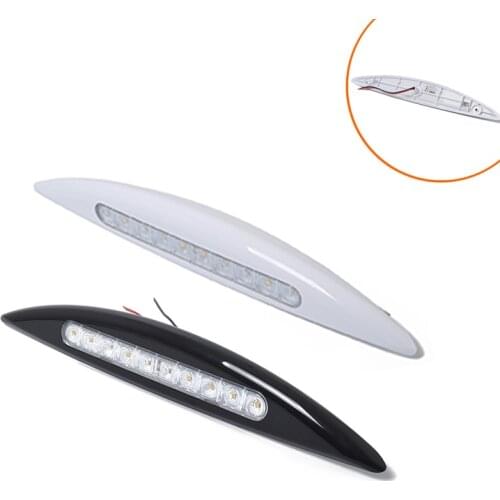 New 12V 5W 10LEDS RV Awning Light Black And White Outdoor Lamp Caravan Marine Accessories