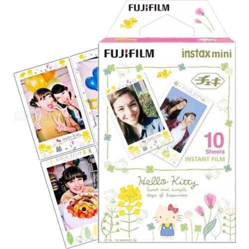 Original Fujifilm Instax Mini 9 Film Hello Kitty 10pcs Photo Paper For Mini 8 9 7s 90 25 50s 50i Share SP-1 SP-2 Instant Cameras