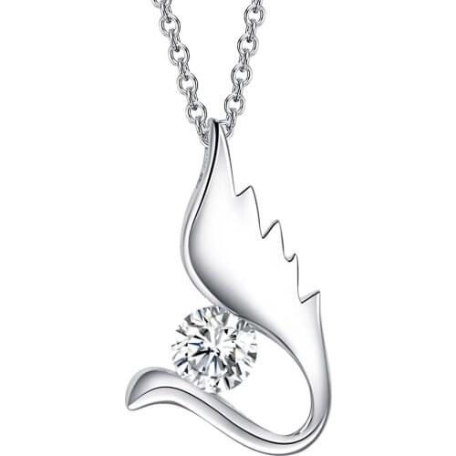 Bling zircon wing angel silver plated Necklace New Sale silver necklaces & pendants /LYKGCVOC WLQJIWXZ