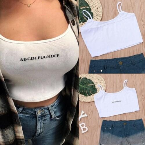 Sexy ladies ladies casual sleeveless vest vest top crop top short T-shirt bra