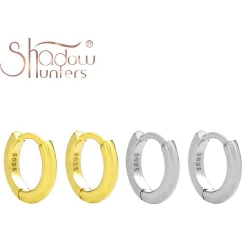 SHADOWHUNTERS 2020 Classic 925 Sterling Silver Simple Mini Huggies Hoop Earrings Silver 925 Earrings Fashion Jewelry Making DIY