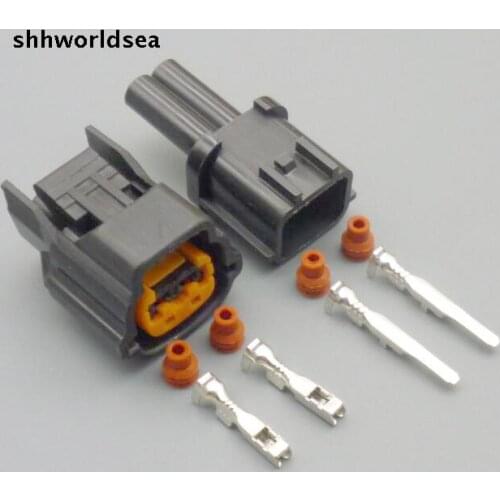 Shhworldsea 1PCS 2 Pin/Way Female Electrical Plug Automotive Connector With Cable Pigtail For Nissan 6098-0137
