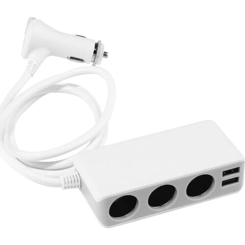 Special Offers Car Charger 4 Port USB Chargers Voltmeter With 3 Way Car Cigarette Lighter Socket Splitter Power Adapter Charger