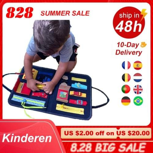 Montessori Clothing Bags Teaching Aids Busy Board Storage Childrens Educational Fine Motor Training Early Education