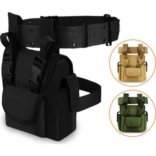 Tactical Molle Drop Leg Pack Waist Bag Waterproof Quick Release Utility EDC Pouch Military Tool Fanny Pack Ffor Hunting Hiking