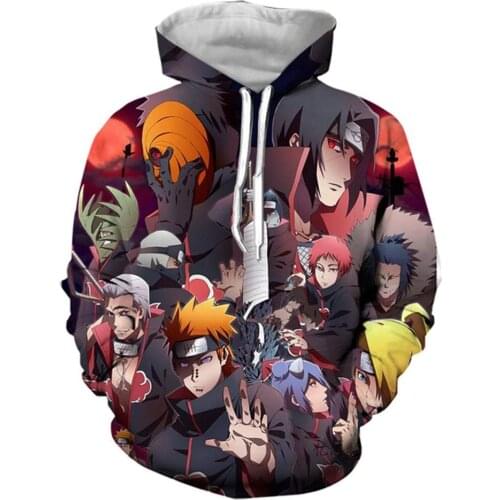 Anime Naruto 3D Hoodies Streetwear Sweatshirt Casual Hoody Men Women 3D Pullover Harajuku Tracksuit Male Hip Hop Hooded DropShip