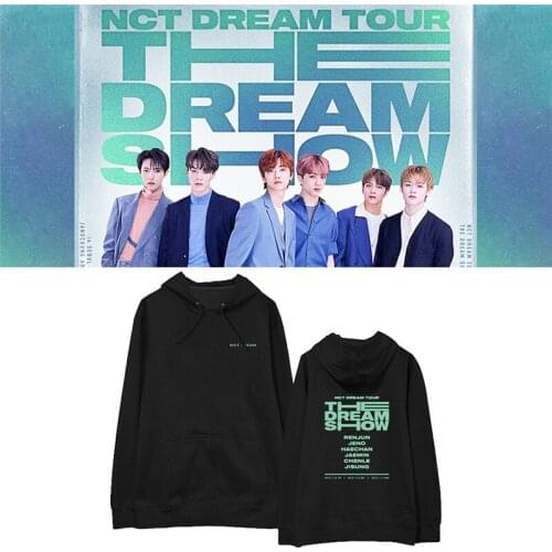 New Korean KPOP NCT DREAM THE DREAM SHOW Album Oversized Hoodie Streetwear Loose Hooded Pullover Printed Long Sleeve Sweatshirts