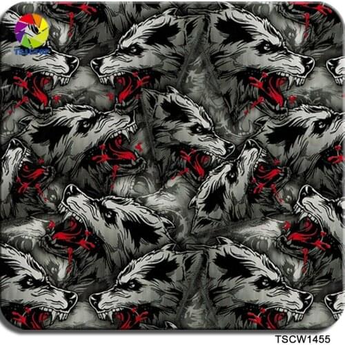 TSAUTOP 0.5m width 10sqm hydro dipping skulls water transfer printing film WDF1455