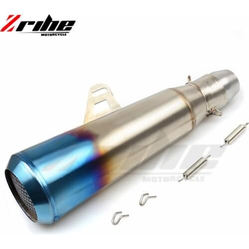 For bmw honda yamaha 36-51MM Universal motorcycle exhaust pipe stainless steel fried tube gp exhaust pipe without sticker
