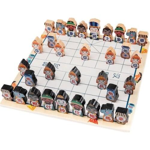 Vintage Chessman Wooden Chess Set Wood Chinese Chess Pieces Toy Child Entertainment Gift Board Games