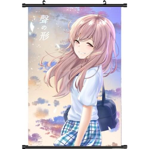 Japanese Anime A Silent Voice Sahara Miyoko & Ueno Naoka & nishimiya syouko Home Decor Wall Scroll Poster Decorative Pictures