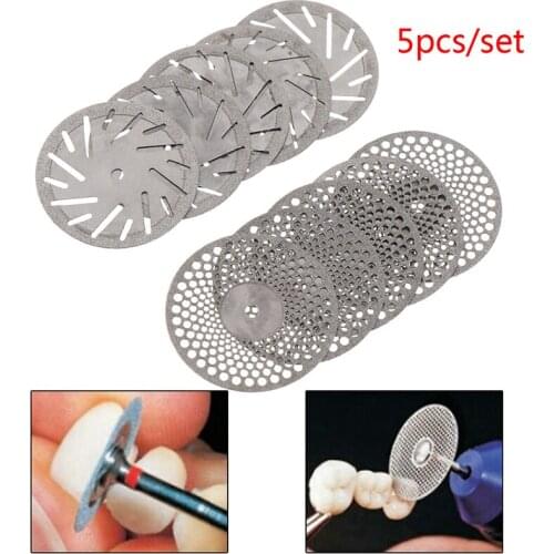 1/5pcs Diamond Cutting Disc With Mandrel Dental Thin Ultra-thin Double Sided Sand For Separating Polish Ceramic Teeth Whitening