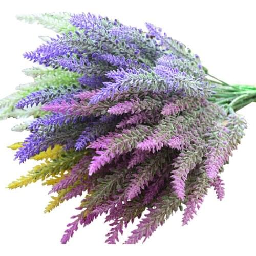 1 Bouquet Artificial lavender Romantic Flower 5 Colors Artificial Flower Lavender home Decoration Wedding Party Garden Decor