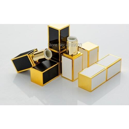 10/30/50pcs 12.1mm Empty Lipstick Tubes White/Black DIY Lip balm tube Square Lip gloss Cosmetic Packing container