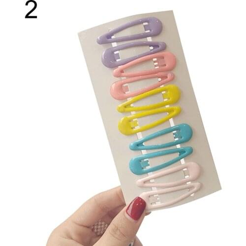 10Pcs Cute Candy Color Baby Girl Hairpin Bendy Snap Barrette Headwear Hair Clip new