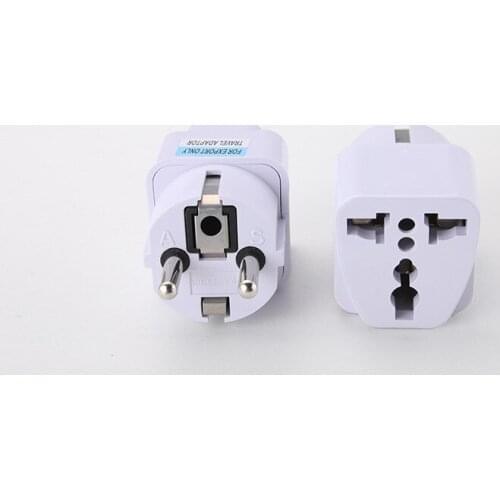 100 Pcs/Lot Universal EU Plug Adapter Converter US AU UK To EU European AC Travel Power Electrical Socket Outlets